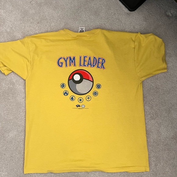 Pokemon T shirt Trading Card League Gym Leader Official rare vintage  XL 1999 - Picture 2 of 5